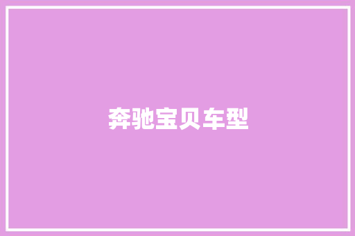 奔驰宝贝车型