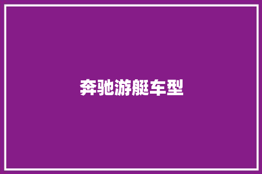 奔驰游艇车型 新能源汽车