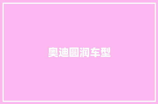 奥迪圆润车型