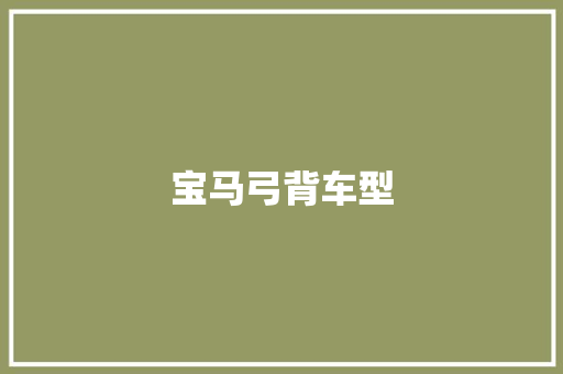 宝马弓背车型