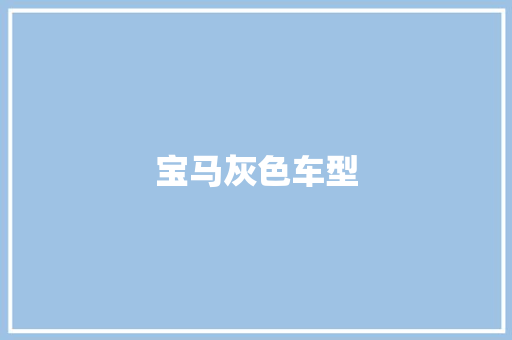 宝马灰色车型