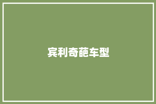 宾利奇葩车型