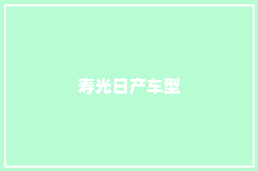 寿光日产车型