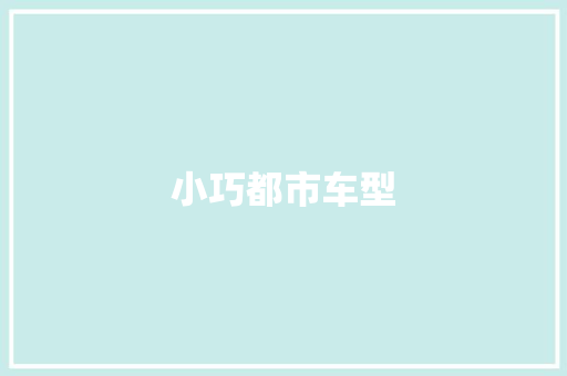 小巧都市车型