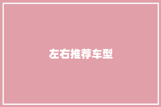 左右推荐车型