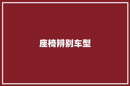 座椅辨别车型