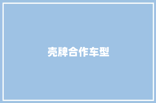 壳牌合作车型