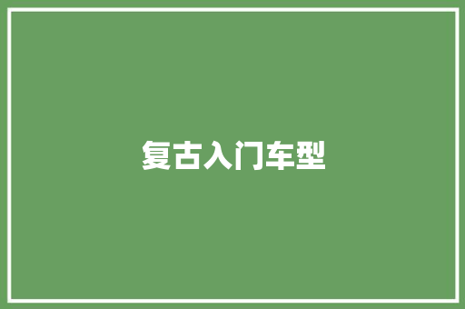 复古入门车型