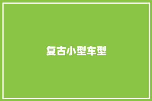 复古小型车型