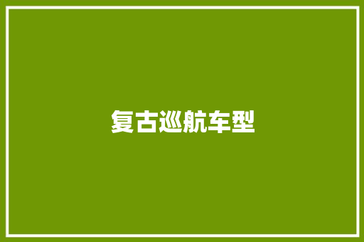 复古巡航车型
