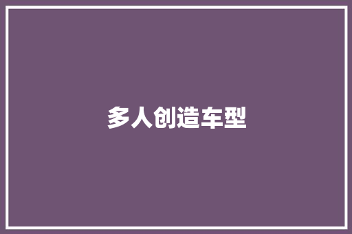 多人创造车型