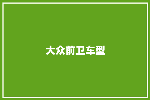 大众前卫车型