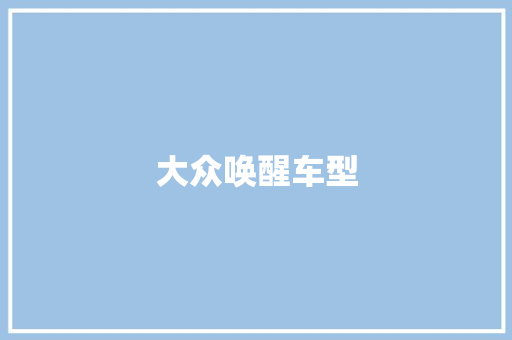 大众唤醒车型