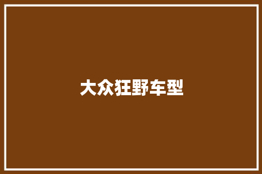 大众狂野车型
