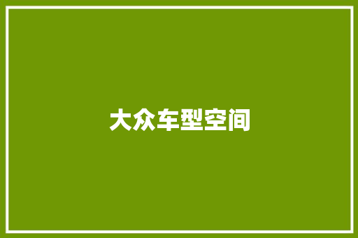 大众车型空间