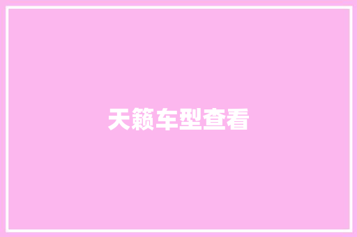 天籁车型查看