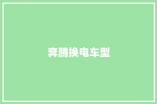 奔腾换电车型