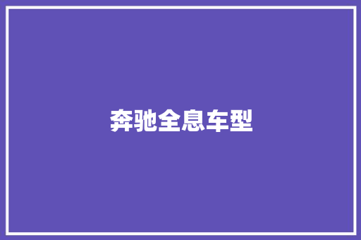 奔驰全息车型