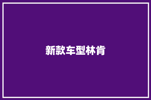 新款车型林肯