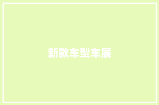 新款车型车展