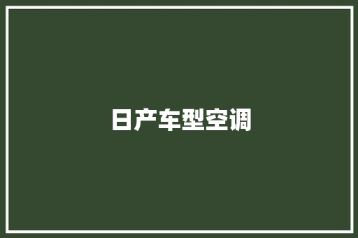 日产车型空调