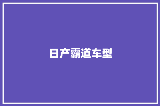 日产霸道车型