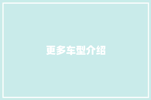 更多车型介绍