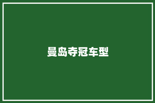 曼岛夺冠车型