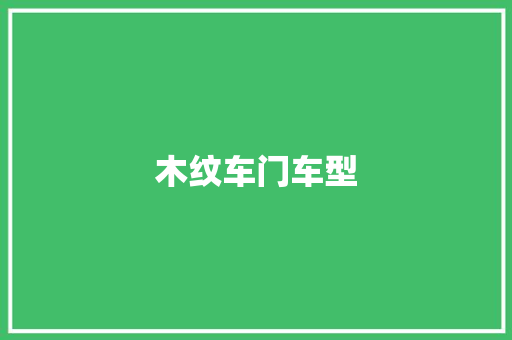 木纹车门车型