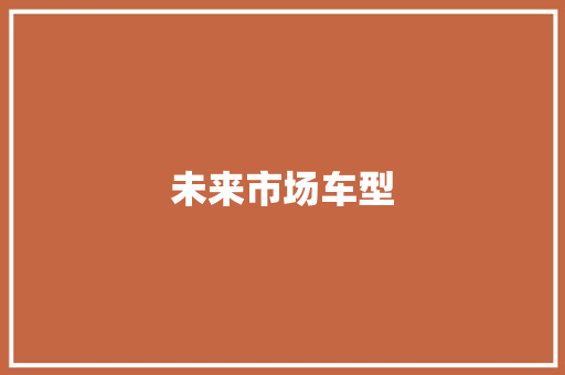 未来市场车型