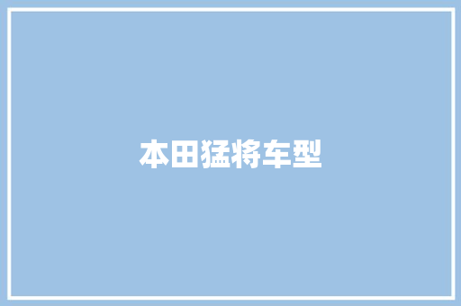 本田猛将车型