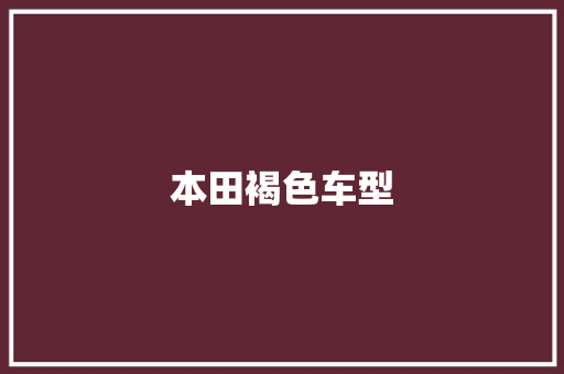 本田褐色车型