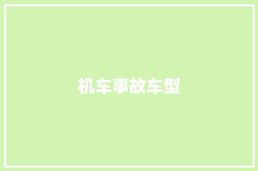 机车事故车型