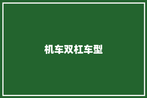 机车双杠车型