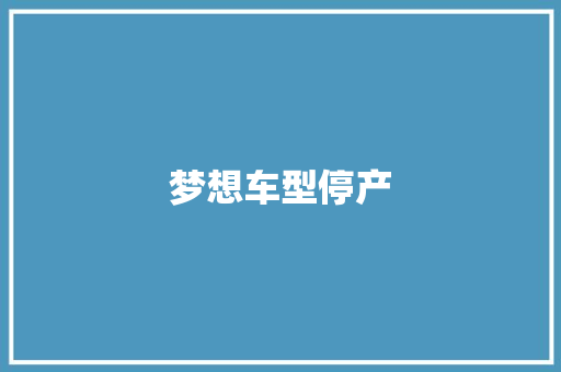 梦想车型停产
