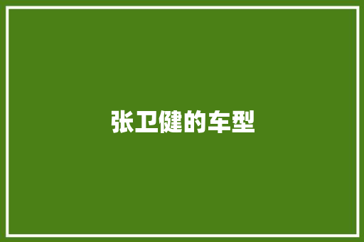 张卫健的车型