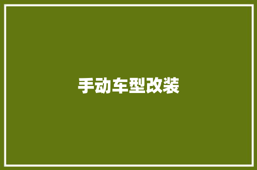 手动车型改装