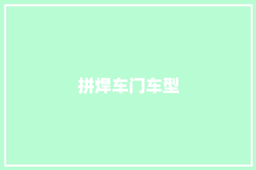 拼焊车门车型