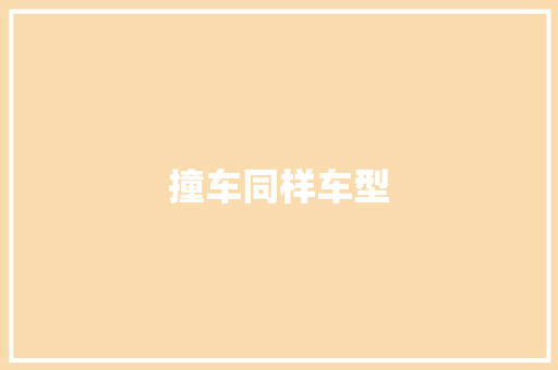 撞车同样车型