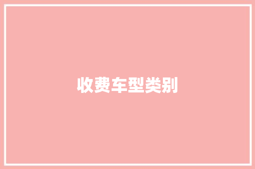 收费车型类别 车灯配件