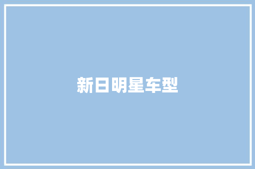 新日明星车型