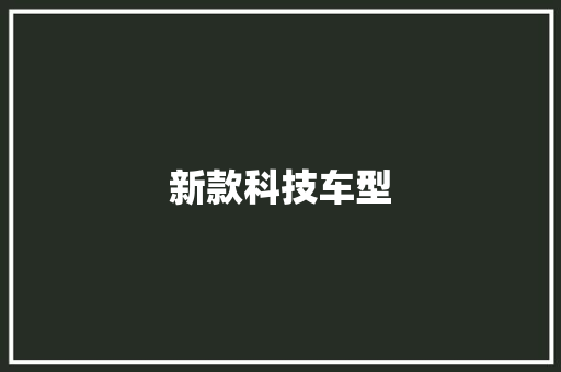 新款科技车型