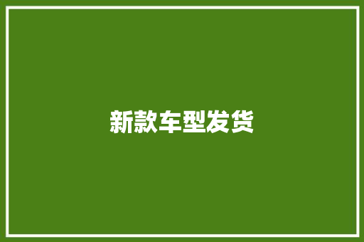 新款车型发货