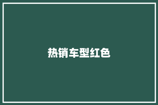热销车型红色