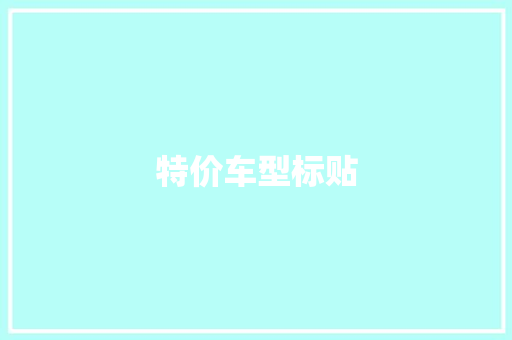 特价车型标贴