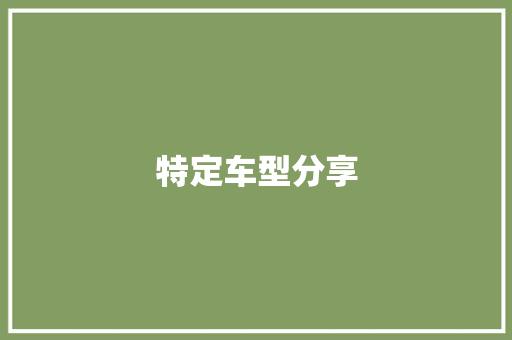 特定车型分享