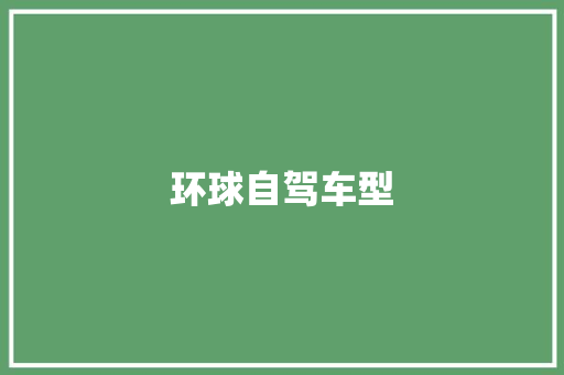 环球自驾车型