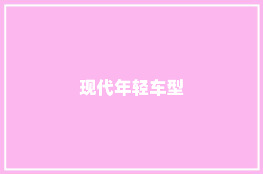 现代年轻车型