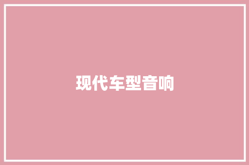 现代车型音响