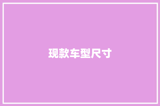 现款车型尺寸